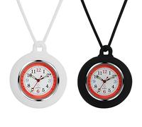 JewelryWe Montre Médecin Infirmière Homme Femme en Silicone Médecine de Protection de l'environnement de Surface de Calcul d'impulsion (2Pcs)