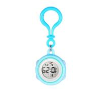 JewelryWe Montre Mousqueton en Silicone：Montre Porte Clé Digitale Affichage Numérique Multifonction avec Calendrier Alarme Chronomètre Montre Infirmière Porte Clef pour Sac à dos Activités Extérieures