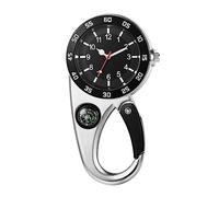 JewelryWe Montre Mousqueton Homme Femme Analogique à Quatz,Montre Porte Clé avec Aiguilles Lumineuses.1ATM Etanche,Montre infirmière Porte Clef pour Sac à Dos,Activités Extérieures