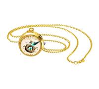 JewelryWe Montres de Poche et Goussets pour Homme Femme,Montre Gousset à Quartz Vintage,Montre Collier Analogique avec Boîtier Rotatif en Alliage