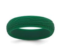 JewelryWeb Bague en silicone pour homme et femme Motif grain de bois Vert chasseur 5,70 mm