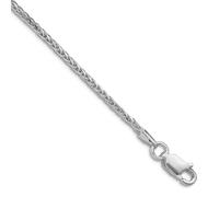 JewelryWeb Bracelet à maillons ronds en argent sterling 925 plaqué rhodium de 1,45 mm pour homme et femme, 18 centimeters, Métal Argent Métal Rhodium Argenté, Pas de gemme