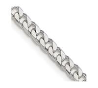 JewelryWeb Bracelet en argent sterling 925 massif avec fermoir mousqueton poli, chaîne gourmette de 3,7 mm, 20 cm pour homme et femme