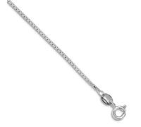 JewelryWeb Chaîne en argent sterling 925 plaqué rhodium 1,15 mm 8 côtés étincelants pour homme et femme, 66 centimeters, Métal Argent Métal Rhodium Argenté, Pas de gemme