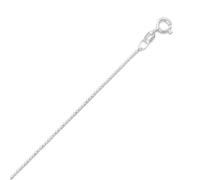 JewelryWeb Chaîne en argent sterling - Largeur au choix : 38, 41, 46, 51, 61, 76 et 0,8 mm, 1 mm, 76 centimeters, Métal Argent sterling Argent, Pas de gemme