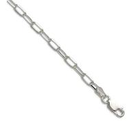 JewelryWeb Chaîne forzantine en argent sterling 925 de 3,15 mm pour homme et femme, 51 centimeters, Métal Argent Argent sterling, Pas de gemme