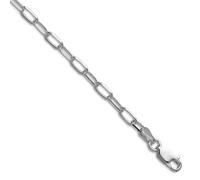 JewelryWeb Chaîne forzantine en argent sterling 925 plaqué rhodium de 3,15 mm pour homme et femme, 56 centimeters, Métal Argent Métal Rhodium Argenté, Pas de gemme