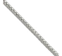 JewelryWeb Chaîne Franco ronde en argent sterling 925 de 3,8 mm pour homme et femme, 51 centimeters, Métal Argent Argent sterling, Pas de gemme