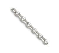 JewelryWeb Chaîne torsadée en argent sterling 925 de 2,6 mm avec extension de 5 cm pour homme et femme, 46 centimeters, Métal Argent Argent sterling, Pas de gemme
