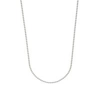JewelryWeb Collier à perles en argent sterling 925 plaqué rhodium de 2 mm, fermoir mousqueton pour homme et femme, 56 centimeters, Métal argenté, métal rhodié, Pas de gemme