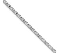 JewelryWeb Collier en argent sterling 925 plaqué rhodium de 2,15 mm pour homme et femme, 46 centimeters, Métal Argent Métal Rhodium Argenté, Pas de gemme