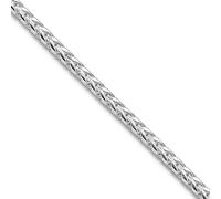 JewelryWeb Collier Franco carré en argent sterling 925 plaqué rhodium de 2,55 mm pour homme et femme, 76 centimeters, Métal Argent Métal Rhodium Argenté, Pas de gemme