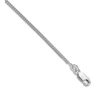 JewelryWeb Collier Franco en argent sterling 925 plaqué rhodium de 1,45 mm avec chaîne de 5 cm pour homme et femme, 46 centimeters, Métal Argent Métal Rhodium Argenté, Pas de gemme
