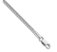 JewelryWeb Collier Franco en argent sterling 925 plaqué rhodium de 2,5 mm pour homme et femme, 51 centimeters, Métal Argent Métal Rhodium Argenté, Pas de gemme