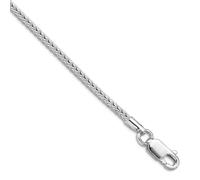 JewelryWeb Collier Franco en argent sterling 925 plaqué rhodium de 2 mm pour homme et femme, 76 centimeters, Métal Argent Métal Rhodium Argenté, Pas de gemme