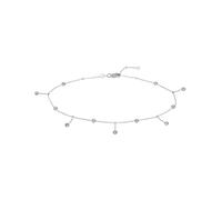 JewelryWeb Collier réglable en argent sterling 925 plaqué rhodium avec pendentif alterné et zircone cubique synthétique pour femme
