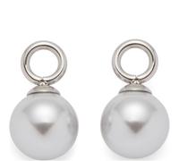JEWELS BY LEONARDO 024335 Boucles d'oreilles Pendentifs Perla Beauty's en acier inoxydable argenté, perle d'imitation gris clair, bijou pour femme, cadeau, Eine Größe, Acier inoxydable, Pas de gemme