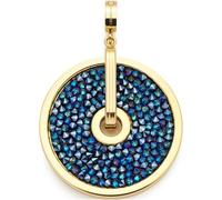 JEWELS by Leonardo 024371 Clip & Mix Blanca Pendentif en acier inoxydable doré, cristaux de verre irisés bleu foncé et noir, bijou cadeau pour femme, Eine Größe, Acier inoxydable, Pas de gemme