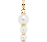 JEWELS by Leonardo 024424 Pendentif Clip & Mix Boa en acier inoxydable doré, trois perles d'imitation alternées avec plaque dorée, bijou cadeau pour femme, Eine Größe, Acier inoxydable, Pas de gemme