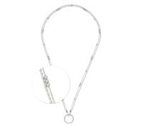 JEWELS BY LEONARDO 024446 Collier Clip & Mix Ilvi en acier inoxydable argenté, perles en acier inoxydable de forme différente, 70-72,4 cm de long, bijou cadeau, 024446, 70 cm, Acier inoxydable, Pas de