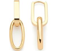Leonardo Jewels Creole Mathilde 024268 Paire de boucles d'oreilles à charnière en acier inoxydable doré, Eine Grösse, Acier inoxydable, Pas de gemme