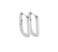 JEWELS BY LEONARDO Bernice 025453 Paire Boucles d'oreilles Créoles en Acier Inoxydable Argent Forme Géométrique Combinable avec Beauty's Charms Bijoux Cadeau pour Femme