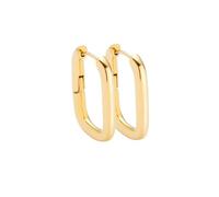 JEWELS BY LEONARDO Bernice 025454 Paire de boucles d'oreilles créoles en acier inoxydable doré forme géométrique, combinables avec breloques Beauty's Charms, bijou cadeau pour femme
