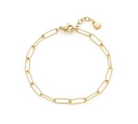 Jewels by Leonardo Bracelet Ciao Igana • Bracelet Filigrane en Acier Inoxydable doré • Maillons ovales • Longueur 17-19 cm • Bijou spécial Cadeau pour Femme • 021650