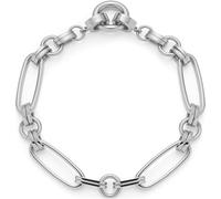 Jewels by Leonardo Bracelet Clip & Mix Mathilde - en Acier Inoxydable argenté - Différentes Tailles - Maillons massifs - 19 cm de Long - Cadeau pour Femme - 026118