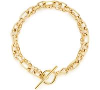 JEWELS BY LEONARDO Bracelet Elisabeth • Bracelet en acier inoxydable doré • Chaîne d'ancre solide et polie • 19,5 cm de longueur • Bijou cadeau pour femme • 024862, Eine Grösse, Acier inoxydable, Pas