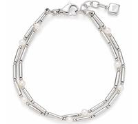 Leonardo Jewels Mirella 023337 Bracelet pour femme en acier inoxydable avec perles d'eau douce, longueur 18,5-20,5 cm, bijou cadeau pour femme, Eine Grösse, Acier inoxydable, Pas de gemme