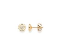JEWELS BY LEONARDO Catherine 025421 Paire de boucles d'oreilles clous en acier inoxydable doré serti de zircones cubiques en forme de fleur Bijoux Cadeau pour femme