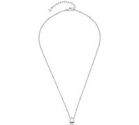 Jewels by Leonardo Ciao Clothilde 025738 Collier gourmette Fine en Acier Inoxydable argenté avec Pendentif en Forme de Larme 42-47 cm de Long Bijou Cadeau pour Femme