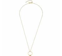 JEWELS BY LEONARDO Ciao Leda 023307 Collier pour femme en acier inoxydable IP doré avec pendentif anneau doré avec cristal de verre, longueur 60-65 cm, beau bijou cadeau