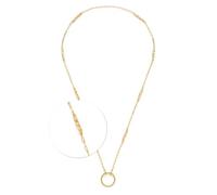 JEWELS BY LEONARDO Collier Clip & Mix Caronna • Longue chaîne à clip en acier inoxydable doré • Éléments en nacre et en acier inoxydable enfilés • 70-72,4 cm de longueur • Cadeau pour femme • 024917,