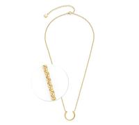 JEWELS BY LEONARDO Collier Clip & Mix Maisy • Chaîne courte d'ancre en acier inoxydable doré • Anneau semi-ouvert pour pendentif • 45-52 cm de longueur • Bijou cadeau pour femme 024931, 45 cm, Acier