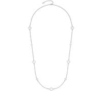 Leonardo Jewels Norma 023525 Collier en acier inoxydable avec éléments en forme de trèfle serti de pierres de zircone Longueur 80-85 cm Cadeau Bijoux Cadeau, 80 cm, Acier inoxydable, Pas de gemme