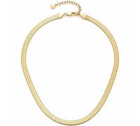 Leonardo Jewels Snake 023170 Collier pour femme en acier inoxydable IP doré, chaîne simple et élégante, longueur 42-47 cm, bijou cadeau pour femme, 42, Acier inoxydable, Pas de gemme