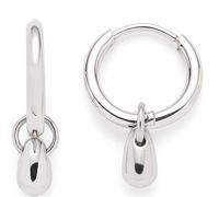 JEWELS BY LEONARDO Créoles Ciao Amalia 1 paire • Boucles d'oreilles en acier inoxydable argenté • Pendentif en forme de goutte • Mobile et amovible • Bijoux Cadeau pour Femme • 023302