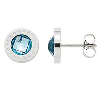 JEWELS BY LEONARDO femme goujon bleu Matrix acier inoxydable/argent verre coupe facette 015785