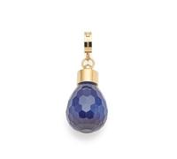 JEWELS BY LEONARDO Pendentif Clip & Mix Bilou • Pendentif chaîne en acier inoxydable doré • Pierre Catseye à facettes bleu nuit en forme de goutte • Clip M (4,8 mm de diamètre) • Bijou Cadeau Femme