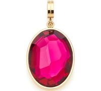 JEWELS BY LEONARDO Pendentif Clip & Mix Jamira • Pendentif en acier inoxydable doré • Grand cristal de verre rose • Clip M (diamètre 4,8 mm) • Bijou cadeau pour femme • 023619