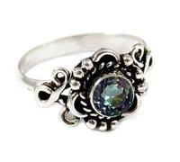JEWELSTREZORO Bague élégante en argent sterling 925 faite à la main pour homme et femme Bijou TSR175AA, 60 (19,1), Métal précieux Pierre précieuse, Topaze mystique