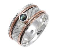 JEWELSTREZORO Bague en argent sterling 925 avec pierre précieuse faite à la main - Article cadeau pour homme et femme - TSR157AA, 54 (17,2), Métal précieux Pierre précieuse, Topaze mystique