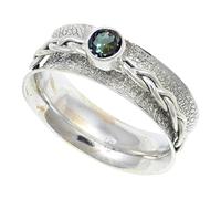 JEWELSTREZORO Bague en argent sterling 925 avec pierre précieuse faite à la main - Article cadeau pour homme et femme - TSR143AA, 63 (20.1), Métal précieux Pierre précieuse, Topaze mystique