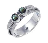 JEWELSTREZORO Bague en argent sterling 925 avec pierre précieuse faite à la main - Article cadeau pour homme et femme - TSR112AA, 67 (21.3), Métal précieux Pierre précieuse, Topaze mystique