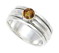 JEWELSTREZORO Bague en argent sterling 925 avec pierre précieuse faite à la main - Cadeau pour hommes et femmes - Toutes les tailles - TSR148AA, 68 (21.6), Métal précieux Pierre précieuse, Andalousite