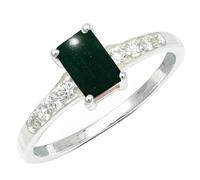 JEWELSTREZORO Bague en argent Sterling 925 avec pierres précieuses Jade vert pour hommes et femmes bijoux faits à la main TSR1239CD_7 (53 (16.9))