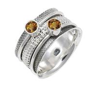 JEWELSTREZORO Bague en argent sterling 925 faite à la main avec pierre précieuse pour homme et femme de toutes tailles - Bijou cadeau TSR149AA, 71 (22.6), Métal précieux Pierre précieuse, Andalousite
