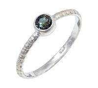 JEWELSTREZORO Bague en argent sterling 925 faite à la main pour hommes et femmes - Cadeau TSR128AA, 75 (23.9), Métal précieux Pierre précieuse, Topaze mystique